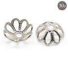 ステンレス 座金 花座金 【76. 座金パーツ 透かし 30個】 シルバー ビーズキャップ フラワーキャップ メタル花座パーツ 菊座 フラワーチャームパーツ ビーズ|留め具|ステンレス パーツ (金属