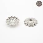 ステンレス 座金 【78. 座金パーツ 花 30個 6mm シルバー 】 花座金 菊座 ビーズキャップ フラワーキャップ メタル花座パーツ フラワーチャームパーツ|留め具|ステンレス パーツ (金属ア