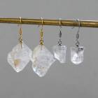 ザギマウンテンクォーツ 天然石 フック型 ピアス アクセサリー パワーストーン 癒し ヒーリングストーン お守り 浄化 エネルギー 開運 ギフト プレゼント レディース ナチュラル サージカルステンレ