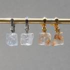 ザギマウンテンクォーツ 天然石 ネジバネ式 イヤリング アクセサリー パワーストーン 癒し ヒーリングストーン お守り 浄化 エネルギー 開運 スピリチュアル ギフト レディース ナチュラル サージカ