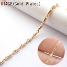 【1M販売】切り売りチェーン K14GP PVDコーティング グチェーン変色にくい 高級感ある輝き ハンドメイド