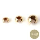 【14KGF】ビーズカバー 2.5mm/3mm/4mm 1個 ゴールドフィルド カバー金具 アクセサリーパーツ|その他