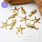 ステンレス マリンチャーム 【5個】【20. マリンチャーム ゴールド 】 金属アレルギー対応 チャーム ハンドメイド パーツ 材料|2025年10月|新商品