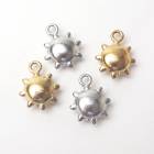 【ステンレス製　太陽 】 サン チャーム  ゴールド/シルバー 約10×8mm 金属アレルギー対応|その他