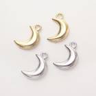 【ステンレス製　月型 】ゴールド/シルバー 約10mm 金属アレルギー対応 アクセサリーパーツ ハンドメイド