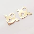 ステンレス 【SUS304】 ゴールド 錠 チャーム パドロック ハンドメイド パーツ ハート 金属アレルギー対応|その他