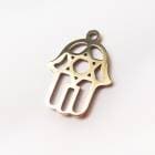 ステンレス 【SUS304】 ゴールド ハムサの手 チャーム ファティマの手 魔除け 幸運 金属アレルギー対応|その他