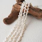 【淡水パール 小粒バロック 約4〜6mm】連売り 横穴 天然 本真珠 ホワイト パールビーズ ハンドメイド|その他