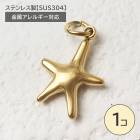 ステンレス製【SUS304】 金属アレルギー対応 ヒトデ チャーム 丸カン付き|その他