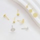皿付 ピアスパーツ 【平皿 3mm 4mm 5mm】【50個売り】真空メッキ 貼付 変色しにくい|ピアス|ハンドメイド パーツ 