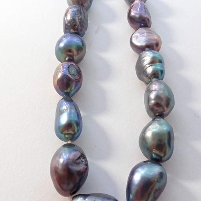 218. タヒチアンパール風 バロック パール連 】約10*12mm 1本（約40cm