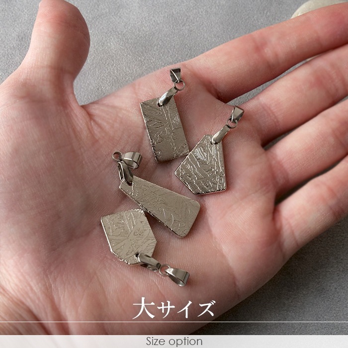 ギベオン ペンダントトップ 【1個】(日本製) 3サイズ 隕石 ステンレス