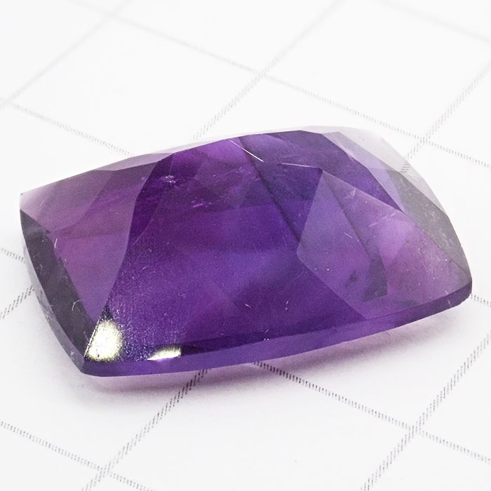 ルース 【アメジスト スクエア型】 1粒 ファセットカット 天然石 国内