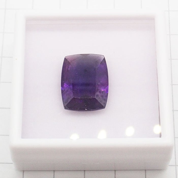 ルース 【アメジスト スクエア型】 1粒 ファセットカット 天然石 国内