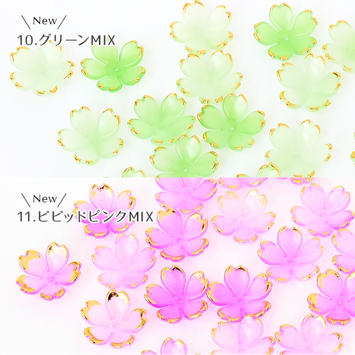 デコパーツ【104. 桜金彩プラパーツ 18mm 30個 】 | アクリルパーツ
