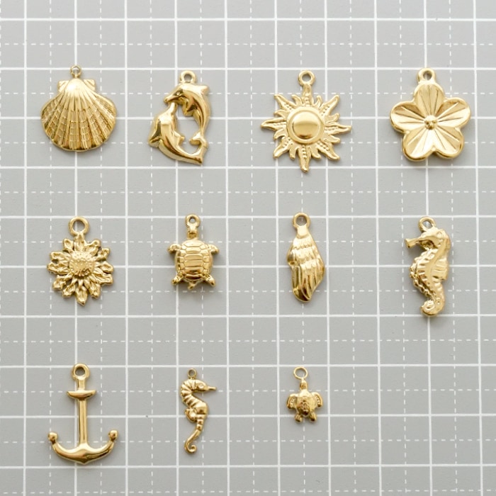 ステンレス チャーム【31】海のモチーフvol.2 金属アレルギー対応