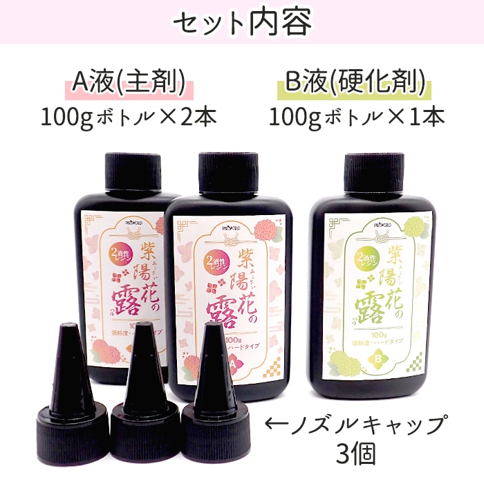 2液性 レジン液 【メール便送料無料】 大容量 300g 紫陽花の露 二液