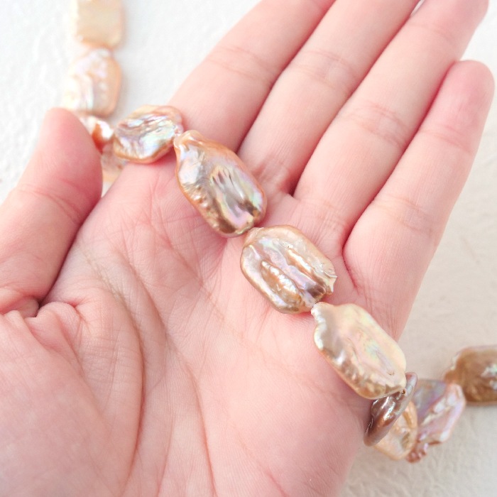バロック 淡水パール 大粒 約18～23mm×14～6mm 1連 約39cm | パール