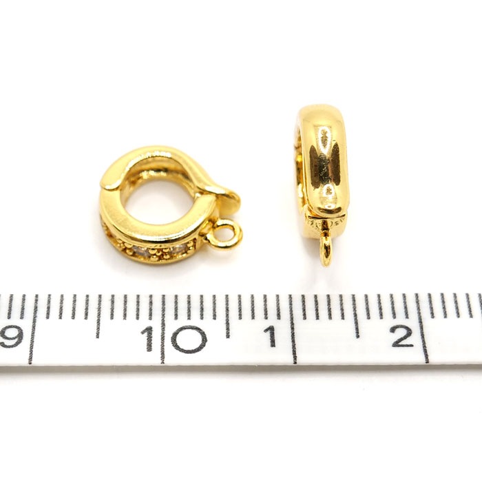 60. クリッカー カン付き 1個 ゴールド ペンダントトップ金具 留め具