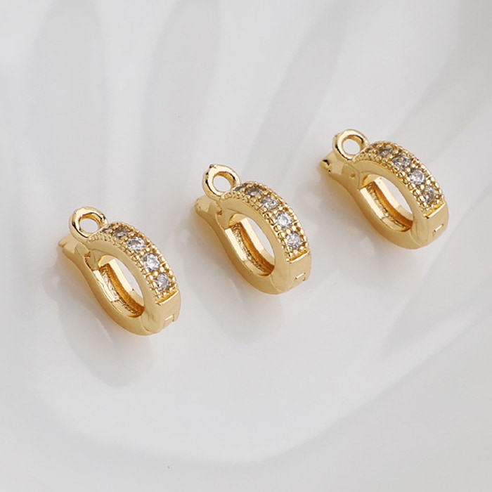 60. クリッカー カン付き 1個 ゴールド ペンダントトップ金具 留め具