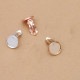 イヤリングパーツ【52】ミール皿付き（10mm）【10個売り】 イヤリング 金具 ハンドパーツ レジン 皿 ハンドメイド|イヤリング|ハンドメイド パーツ 