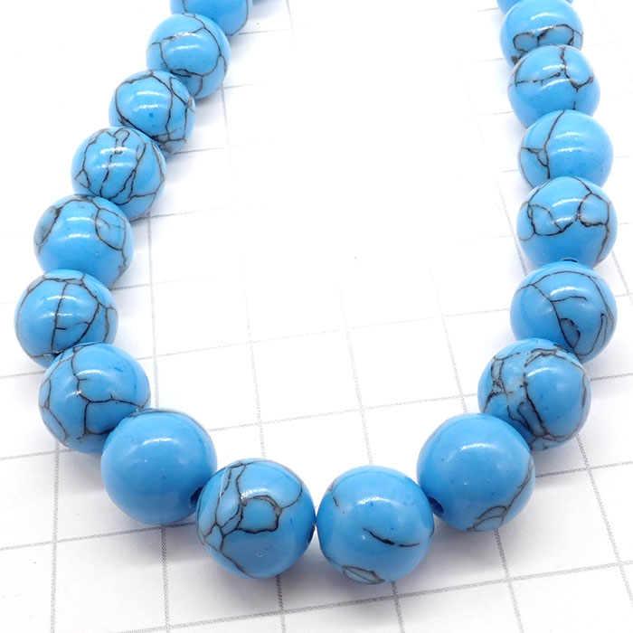 合成ターコイズ】【約40cm 連】トルコ石 4mm 6mm 8mm 10mm 12mm 天然石