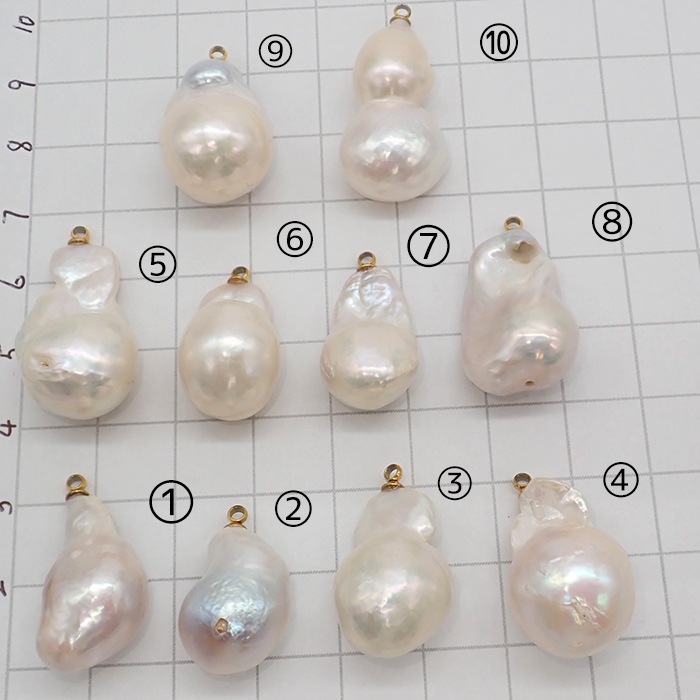 日本製 バロックパール チャーム 1点物 淡水パール バロック 淡水真珠