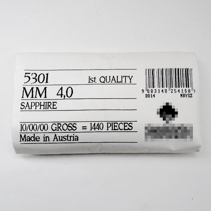 オーストリア製クリスタルビーズ #5301 サファイア 4mm【Sapphire