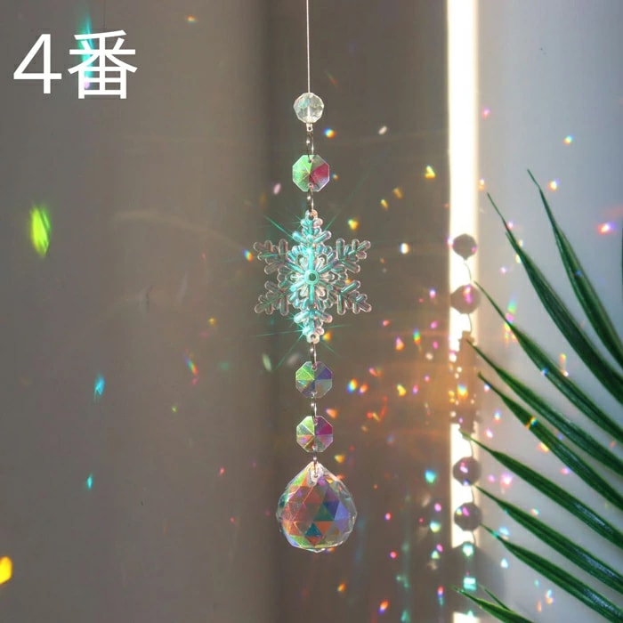 サンキャッチャー 【16】 雪 キラキラ クリスタル レインボー プリズム