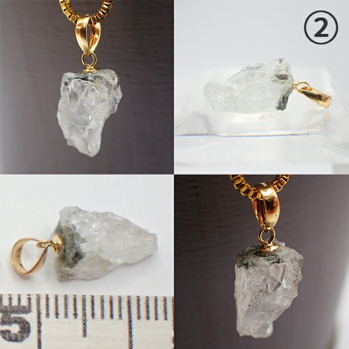 フェナカイト ペンダント 18k 01. ロシア産 フェナカイト 原石 K18 ペンダントトップ 約3.6ct】 1個