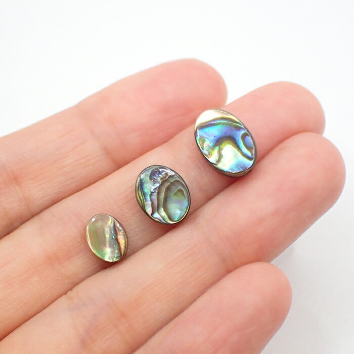 アバロン シェルビーズ【 オーバル S 8*6mm 縦穴 】1個売り シェル 貝