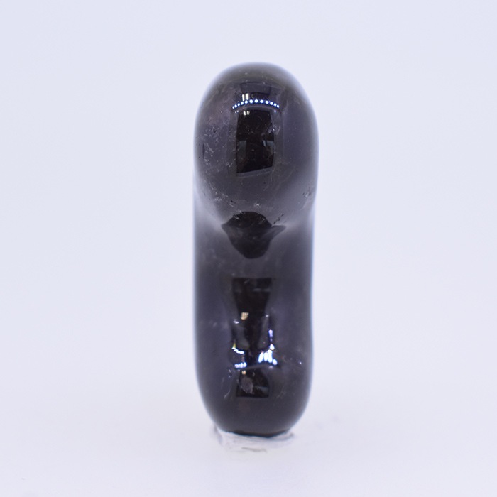 54.山梨 黒平 黒水晶 勾玉 約36mm 山梨県産 黒平水晶 日本銘石