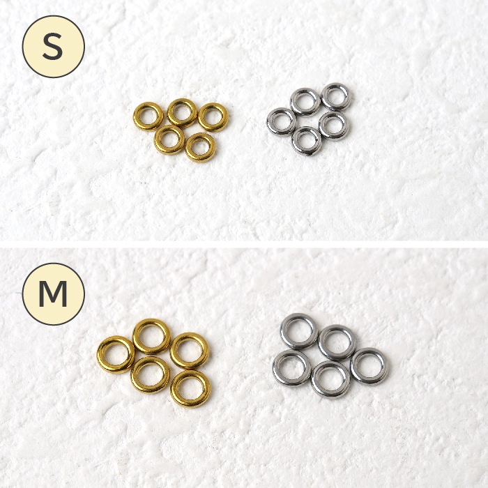 【金具なし、丸カンまで】 ステンレス 丸カン 切れ目なし【10個】 外径4mm/5mm/6mm/8mm 接続