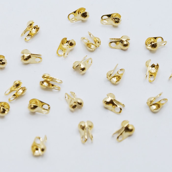 ラウンド用品・アクセサリー sss サージカルステンレス ボールチェーン用 Vカップ【シルバー 20個