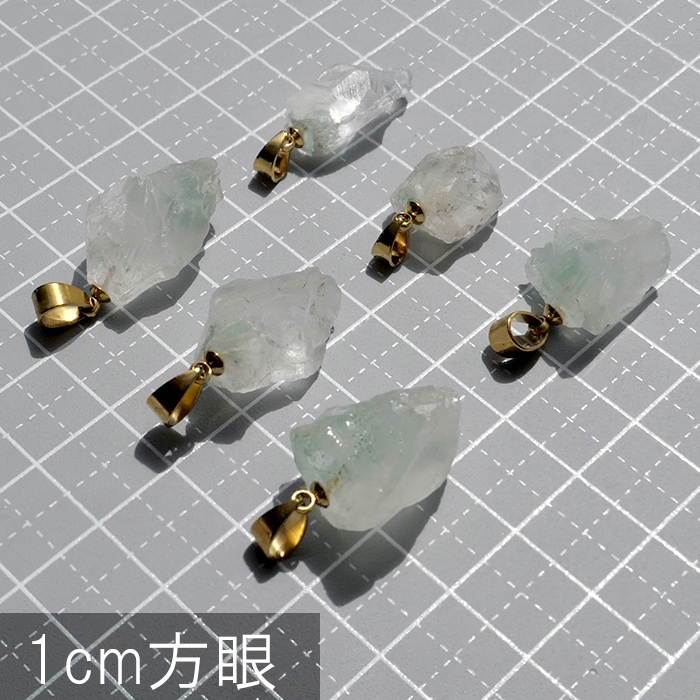 アップルグリーンアイスクォーツ ペンダントトップ 天然石 ゴールド