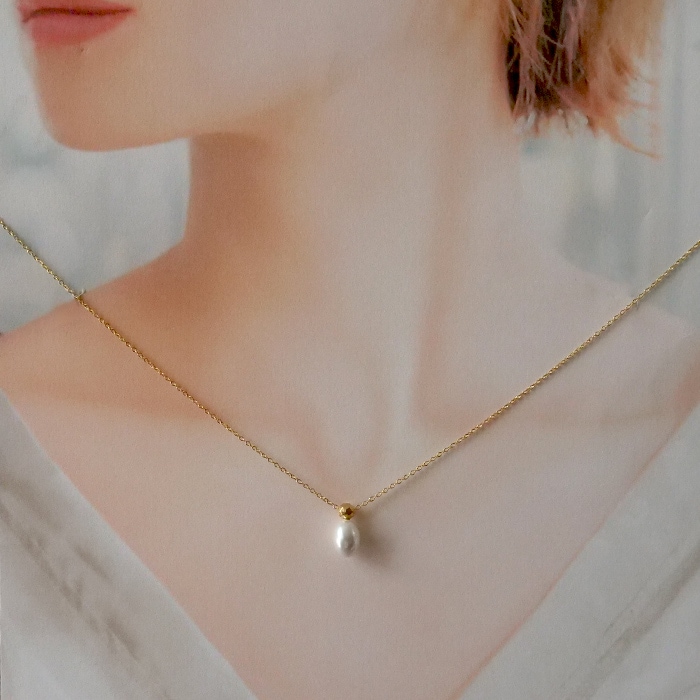 パールネックレス　ゴールド　42センチ　（＊○.・°Na-sA°・.○＊） パールネックレス ゴールド 42センチ （＊○.・°Na-sA