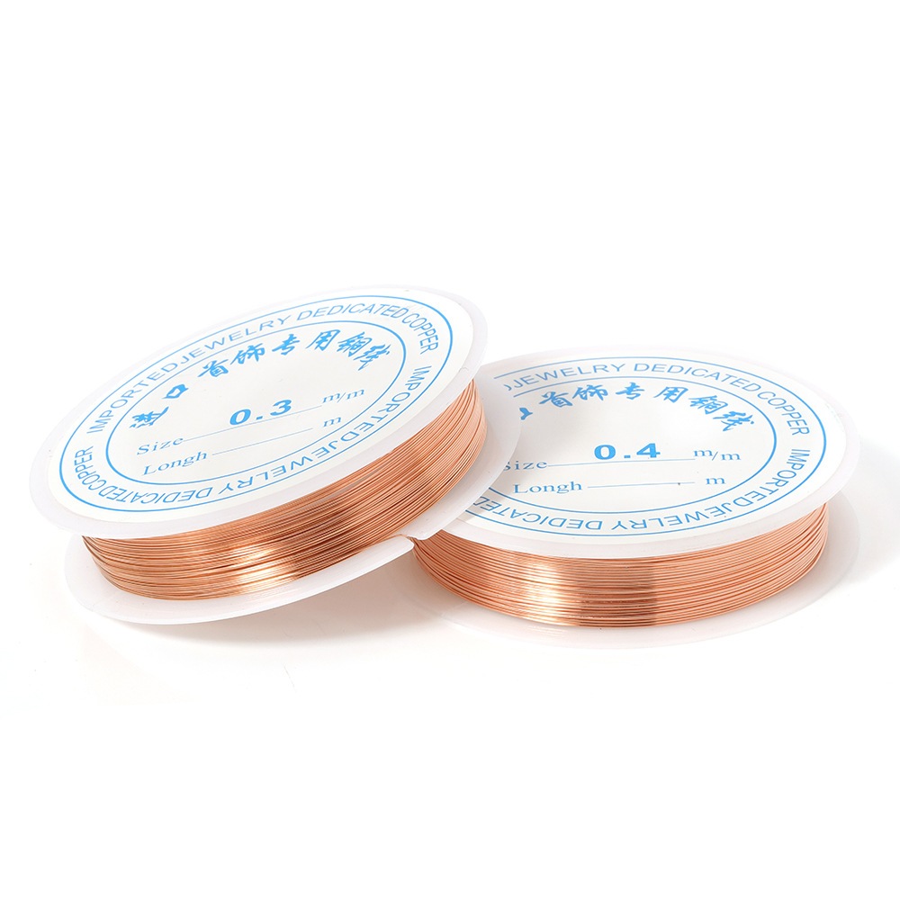 ワイヤークラフト ビーズ用ワイヤー 0.2～1.0mm】銅製 ピンクゴールド 金 ゴールド
