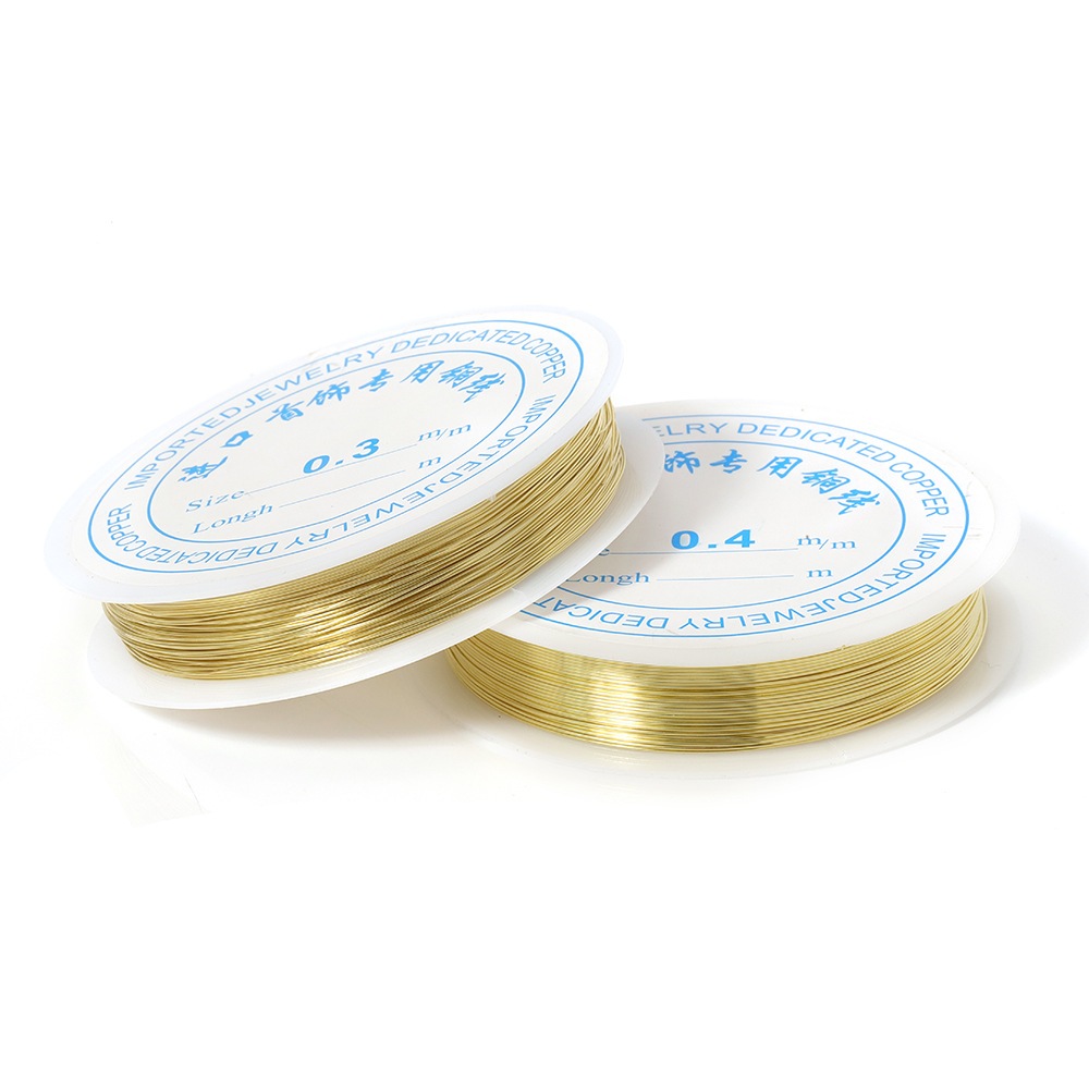 ビーズ用ワイヤー 0.2～1.0mm】銅製 ピンクゴールド 金 ゴールド