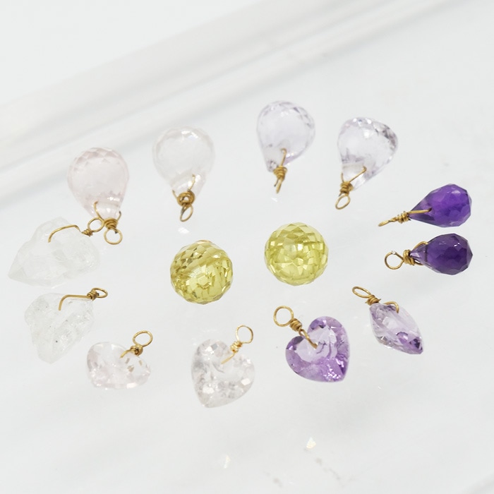 13】天然石チャームM メガネ留め めがね留め ハンドメイド チャーム