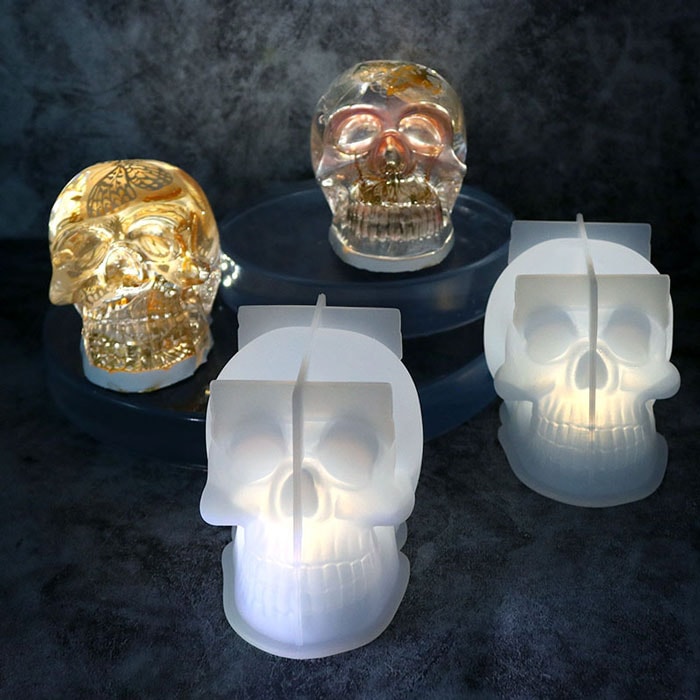 シリコンモールド【172.ドクロ】【1個売り】スカル 水晶髑髏 髑髏