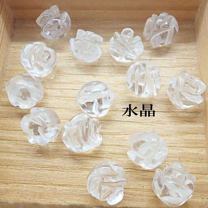 天然石 ビーズ 薔薇型 1粒（8mm）9種類 ローズ 花 ハンドメイド 手作り
