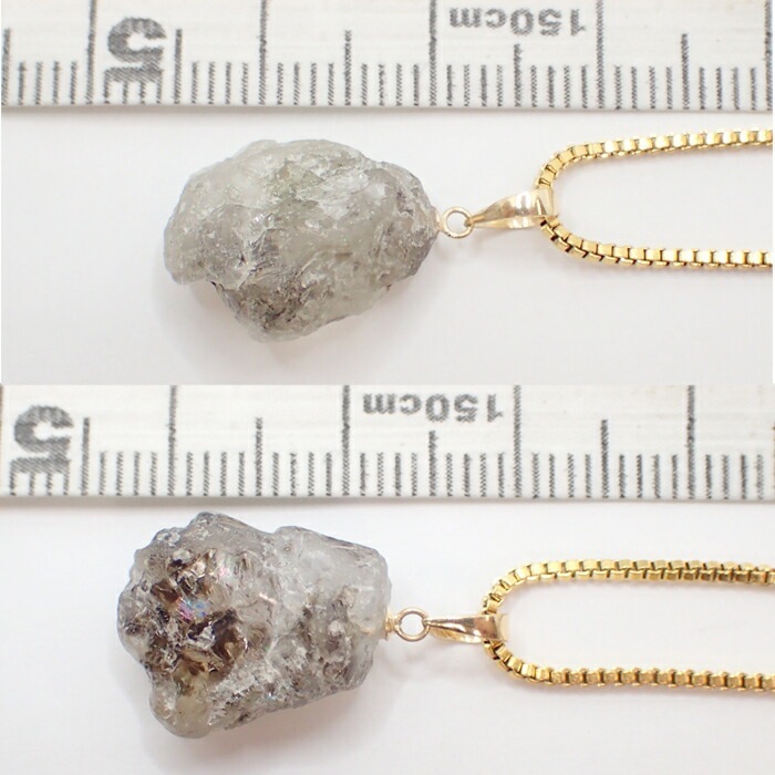 33. ロシア産 フェナカイト 原石 K18 ペンダントトップ】 1個 ゴールド