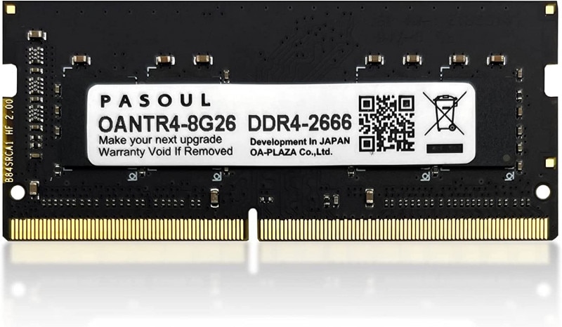 PASOUL ノートPC用メモリ DDR4-2666(PC4-21300) RAM 8GB SODIMM 260Pin 1.2V対応 8チップ
