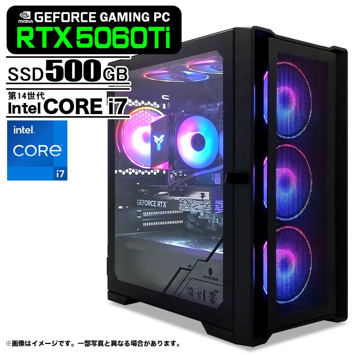 ゲーミングPC デスクトップパソコン ブラック メッシュ GeForce