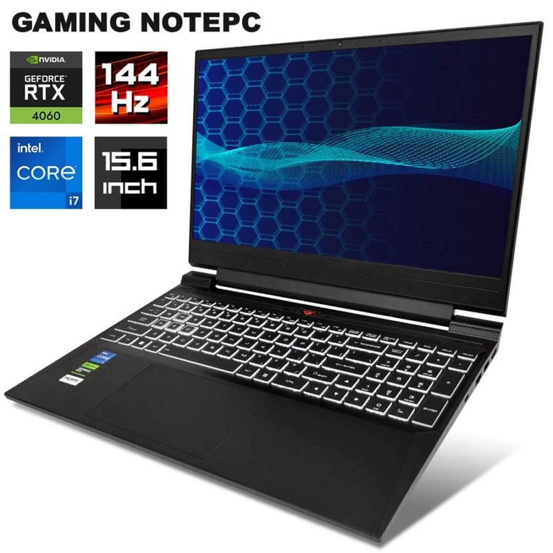 ゲーミングPC ノートパソコン GeForce RTX4060 第12世代 Intel Corei7 12650H NVMe PCIE4.0 M.2 SSD512GB メモリ16GB 15.6インチワ