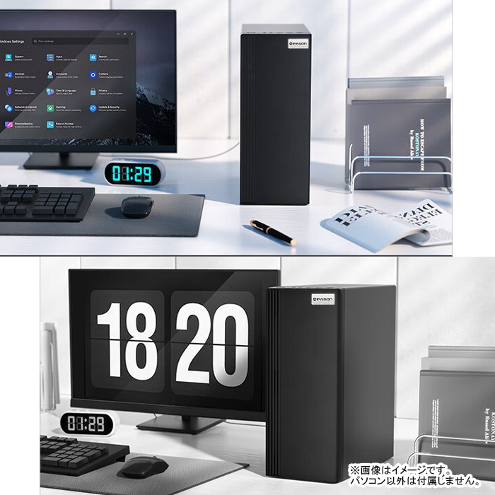 【当日出荷モデル】PASOUL S3 ブラック デスクトップパソコン スタンダード スリムタワー 22型液晶モニター/キーボード＆マウス付 AMD RADEON HD7670 第12世代 Intel Corei5 12400F Windows11 NVMe M.2 SSD256GB メモリ8GB ビジネスパソコン 省スペース型 スタンダードシリーズ G-SLIM