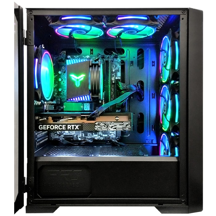 ゲーミングPC デスクトップパソコン ブラック メッシュ GeForce RTX5060Ti VRAM16GB AMD Ryzen7 5700X Windows11 NVMe M.2 SSD500GB メモリ16GB ゲーミングパソコン eスポーツ PASOUL 煌