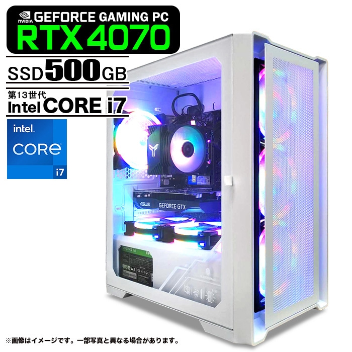 ゲーミングPC デスクトップパソコン ホワイト メッシュ GeForce