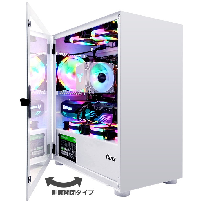 【セール商品】ゲーミングPC+モニターフルセット デスクトップパソコン ホワイト プレーン IPASON27インチワイド液晶 GeForce RTX4060 第12世代 Intel Corei5 12400F Windows11 NVMe M.2 SSD500GB メモリ16GB キーボード＆マウス＆ヘッドセット付 ゲーミングパソコン eスポーツ PASOUL 煌
