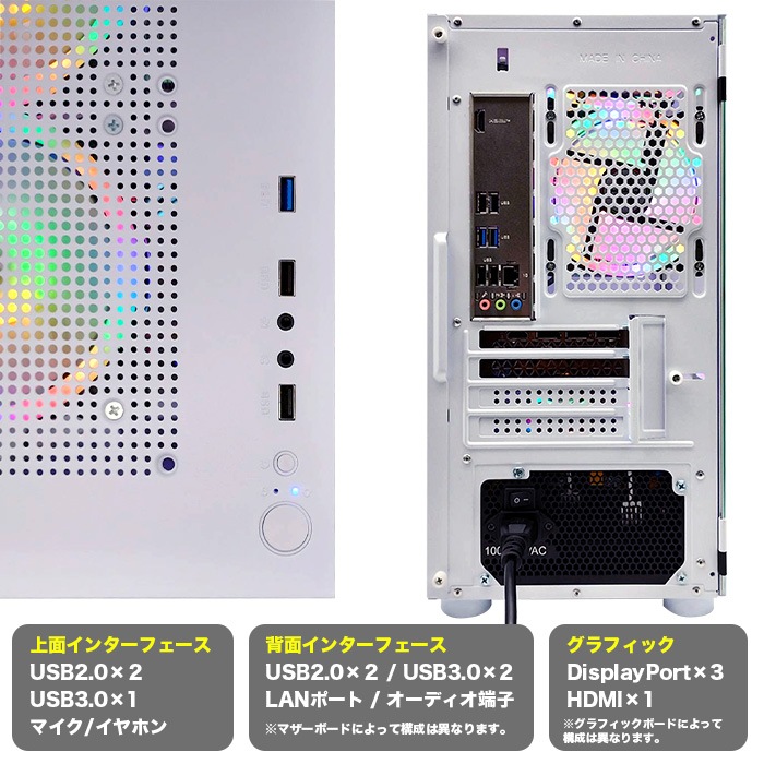 【セール商品】ゲーミングPC+モニターフルセット デスクトップパソコン ホワイト プレーン IPASON27インチワイド液晶 GeForce RTX4060 第12世代 Intel Corei5 12400F Windows11 NVMe M.2 SSD500GB メモリ16GB キーボード＆マウス＆ヘッドセット付 ゲーミングパソコン eスポーツ PASOUL 煌
